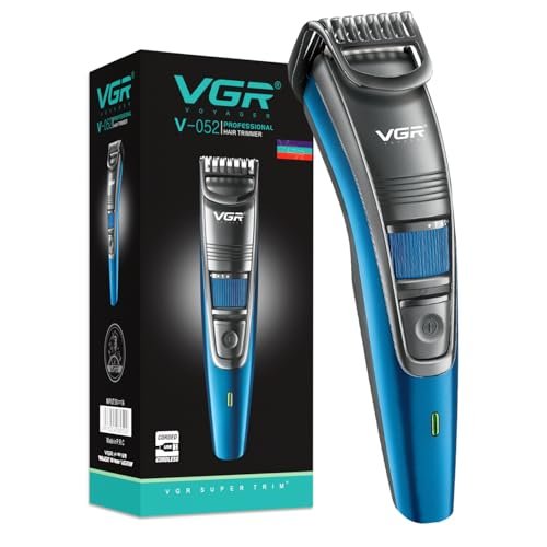 VGR V-052 Beard Trimmer for Men| 12 Weeks of Trimming, 120 Min Runtime| USB Charging, Cordless Use| 20 Length Settings| Self Sharpening Stainless Steel Blades| Full Body Trimmer| 2-Year Warranty