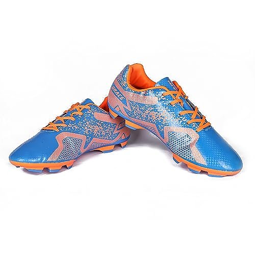 Nivia Brace Football Stud Shoe FOE Men/Sports and Soccer Shoe/Comfortable and LIGHTWEIGHT/UK-09 (Blue/RED)