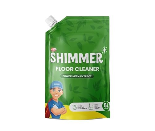 Shimmer Floor & Surface Cleaner Liquid – 5L Family Pack | Non Toxic, Eco Friendly, Safe on Hands | Citrus Fragrance | All Purpose Floor Cleaner for Tiles, Bathroom & Kitchen | Removes Tough Stains