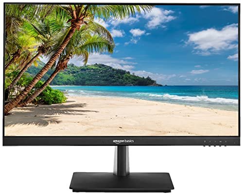 amazon basics 23.8 inches IPS Monitor with Borderless Design, FHD 1920 x 1080 Pixels, 16.7 M Colors, with inbuilt Speakers, HDMI & DP Port Connectivity (Black)