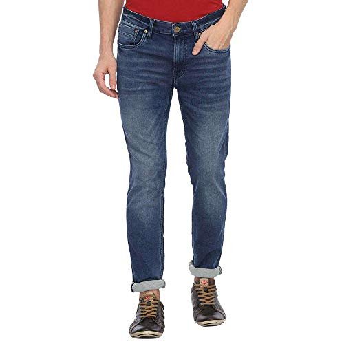 JACK & JONES Men Mid Rise Skinny Jeans (209464101_Dark Blue_28W x 30L)
