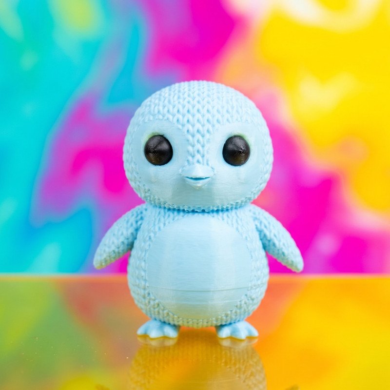 cr8iwitty penguin Decorative Showpiece  –  10 cm(Plastic, Blue)