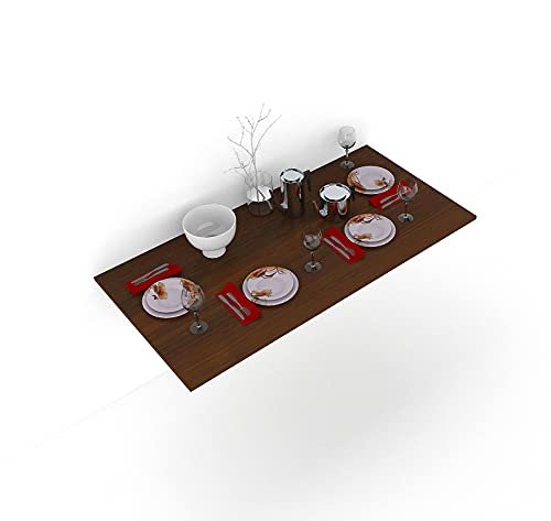 MAMTA DECORATION Standard Wall Mounted Dining Table for Living Room and Home Entrance (Walnut) (MD-DNG-01)
