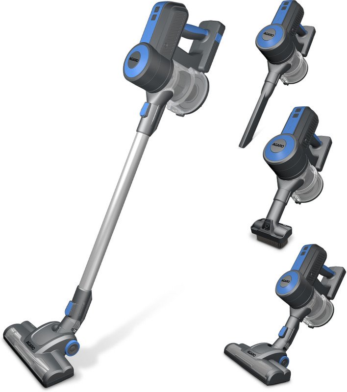 AGARO Elegant Stick Vacuum Cleaner, Dry Vacuuming, 2 Suction Modes Hand-held Vacuum Cleaner(Black, Blue)