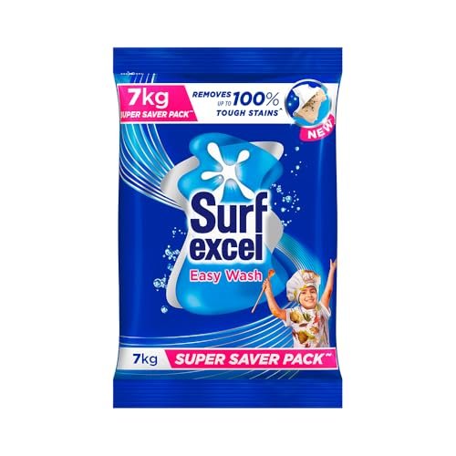 Surf Excel Easy Wash Detergent Powder7 kg | Superfine Washing Powder | Dissolves Easily & Removes Tough Stains | Suitable for all Washing Machines