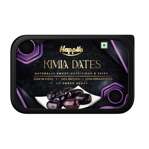 Happilo Premium Soft Kimia (Mazafati Dates) 500g | Khajur, Khajoor | Dry Fruits | Healthy Snacks | Soft Texture | Natural Sweetness