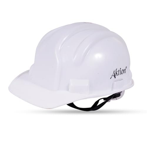 Aktion AK H01_WHT Safety Helmets Nape Type, Color: White, Pack of 25, IS 2925:1984
