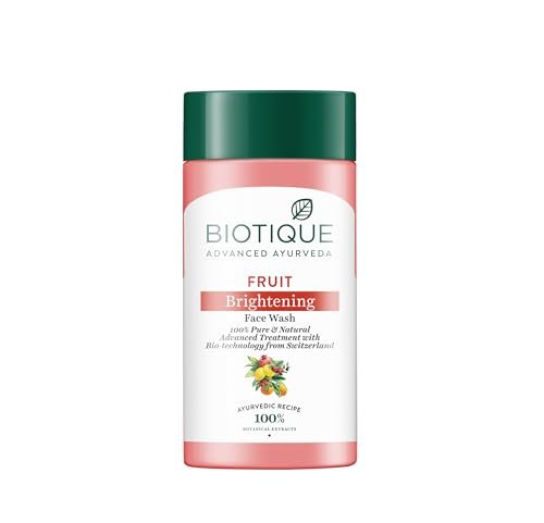 Biotique Fruit Brightening Face Wash| Ayurvedic and Organically Pure| Advanced Swiss Technology |100% Botanical Extracts| Suitable for All Skin Types | 15ml
