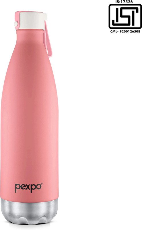 pexpo 24 Hrs Hot and Cold ISI Certified ,Espresso Vacuum insulated Water Bottle 980 ml Steel Flask(Pack of 1, Pink)