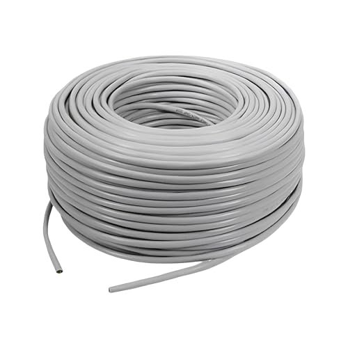 CP Plus Cat6 UTP Cable | 100 Meter Drum | Solid Bare Copper Conductor | 23AWG | 550 MHz Bandwidth | High-Speed Ethernet LAN Networking Cable | Grey [CP-EUT-6TSRD-100]