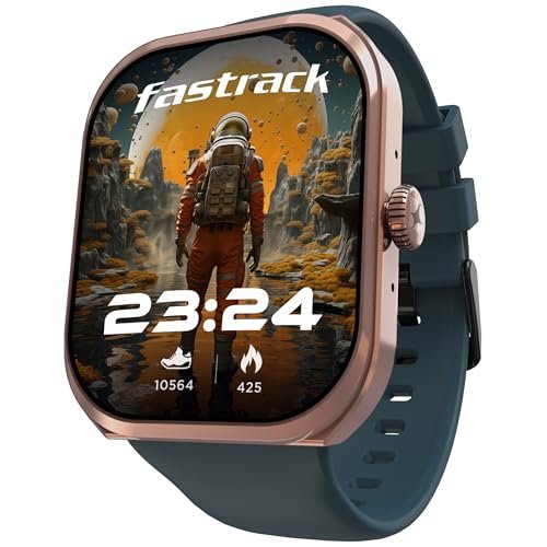Fastrack Limitless FS2+ Smart Watch, 2.01″ UltraVU Display, Functional Crown, SingleSync BT Calling, 110+ Sports Modes, 200+ Smartwatch Faces, Upto 7 Day Battery, AI Voice Assistant (Teal)