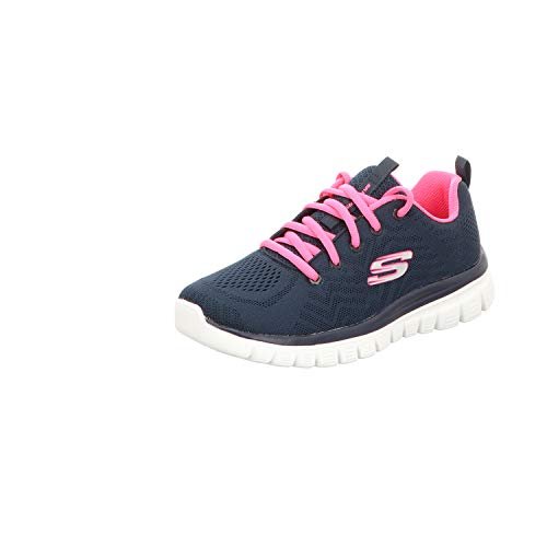 Skechers Women’s Graceful-Get Connected Black/Pink Walking Shoes-4 UK (37 EU) (7 US) (12615-NVHP)