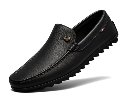 Kraasa Men Stylish Causal Loafers | Premium Outdoor| Lighweight Slip-On’s | Soft Cushioned Insole | Super Flexible Black UK 8