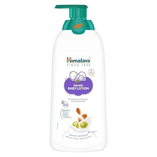 Himalaya Gentle Baby Lotion 700ml | with Almond oil, Olive oil, Country Mallow | No.1 Doctor-Prescribed Brand |pH 5.5 formulation | Nourishes and moisturizes your baby’s skin | Safe for Newborns