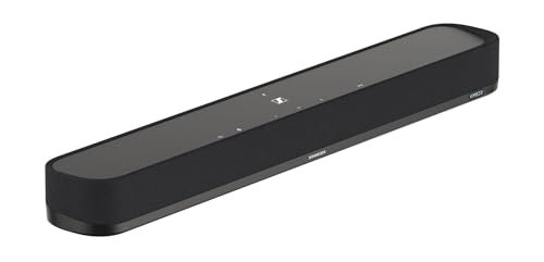 Sennheiser AMBEO Soundbar Mini- Immersive 3D Audio for TV, Movies & Music – Multiple Connectivity (Bluetooth, Wi-Fi), Alexa Built-in & Dolby Atmos, Designed in Germany, 2 Yr Warranty