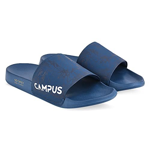 Campus Men’s SL-423A M.BLU/WHT Sliders – 7UK/India 1 Pair