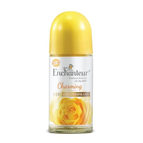Enchanteur Charming Roll-On Anti-Perspirant Deodorant | 48-Hour Odour Protection, Quick-Dry & Non-Sticky | Floral French Fragrance | 50 ML