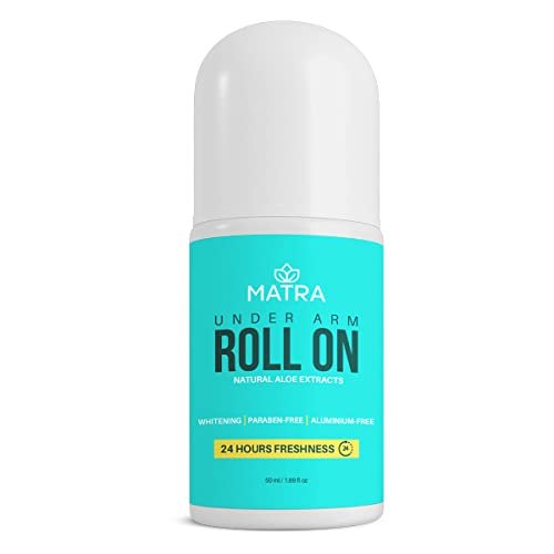 Matra Underarm Deodorant Roll On – Whitening for Odour Control & 24 Hours Freshness – Antibacterial & Aluminium-free Antiperspirant Underarm Roll On – Unisex Anti-sweat Body Roll-on Deo Stick