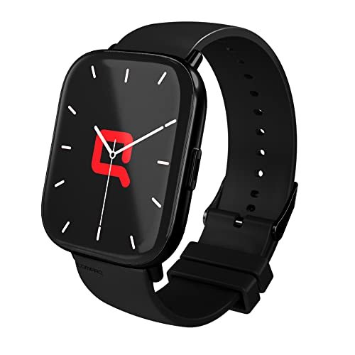 Compaq Q Watch Balance Series with 1.69″ HD Display| Instant Messaging Notification| Blood Pressure Monitoring|Heart Rate Monitoring| Sleep Monitoring | Smartwatch (Black)