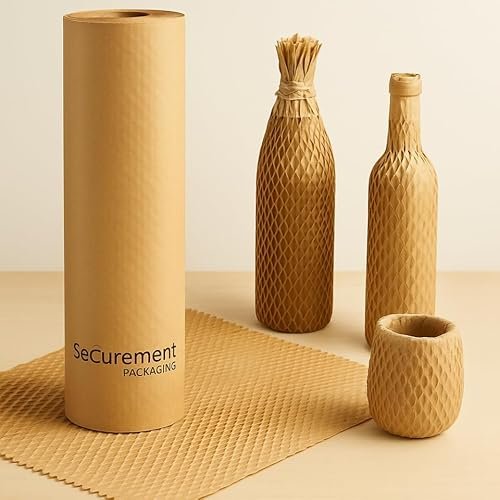 SECUREMENT® Honeycomb paper bubble wrap roll | Paper Bubble Wrap Roll for Packing, Shipping, Moving | Ecofriendly Paper Bubble Wrap | Expandable (15 inch x 10 Metre) – 10 Rolls