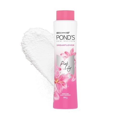 POND’S Dreamflower Floral Perfumed Powder With Glow-boosting Vitamin B3 For Women| Crafted With Superfine Minerals For Smooth Texture| Refreshing Long-Lasting Fragrance of Pink Lily| 300g