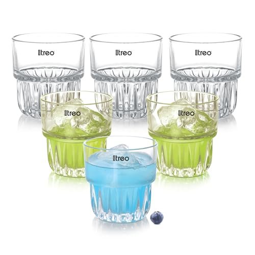 Treo by Milton Empress Juice Tumbler I Premium Material Glass I Crystal Clear I Classic Design I Set of 6, 140 ml Each, for Water, Cold Drink I Perfect for Home, Restaurants and Parties