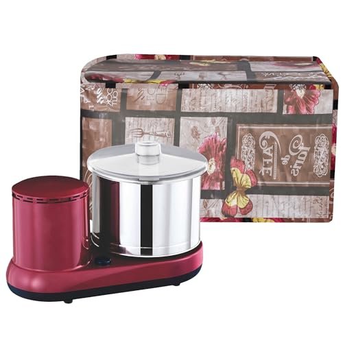 Kuber Industries Polyvinyl Chloride Foldable Mixer Grinder Cover for Table Top – Open Bottom, Waterproof Kitchen Split – Brown