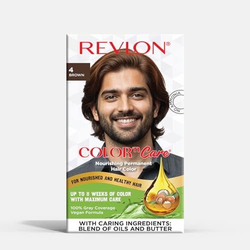 Revlon Color’n Care Nourishing Permanent Hair Color for Men- 4.0 Brown