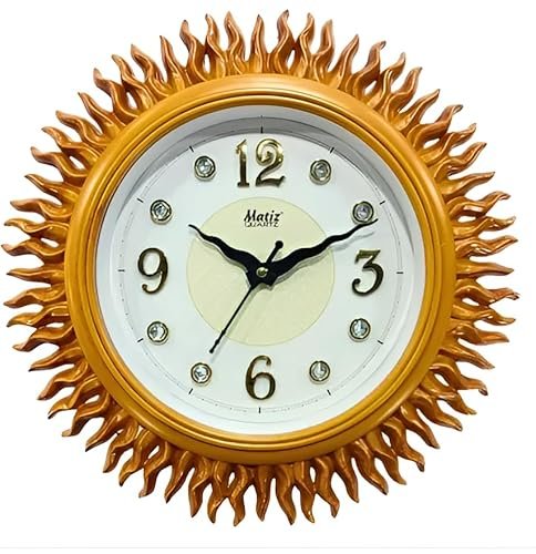 Matiz Analog 30 cm X 30 cm Wall Clock | Brown | with Glass | Standard| 327 Light Brown