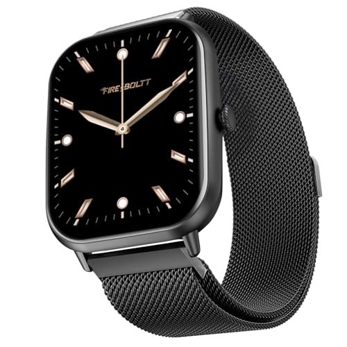 Fire-Boltt Ninja Call Pro Max Ultra Bluetooth Calling Smart Watch, 2.01”HD Display, AI Outfit Watch Face, 2 Looks in 1 Watch, Extra Straps at ₹99, 120+ Sports Modes, Smartwatch for Men & Women (Black)