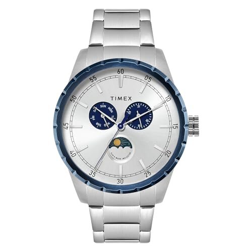 TIMEX Silver-Tone Round Dial Analog Men’s Watch – TWEG28505