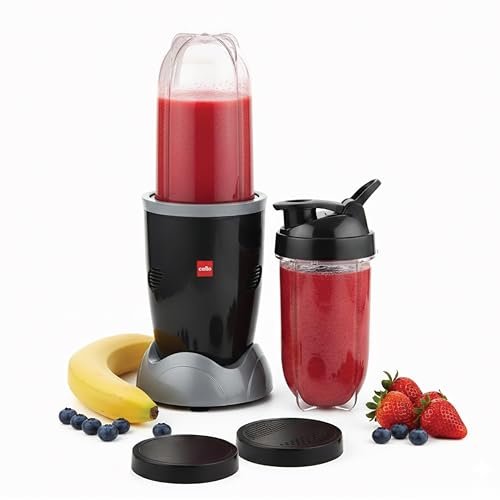 Cello Nutri Maxx Pro 2 Jar ISI Certified Mixer Grinder 500 Watts, Black | 1x500ml Multipurpose Blender Jar, 1×500 ml Sipper Bottle, Powerful Copper Motor with SS Blades |2 Years Manufacturing Warranty