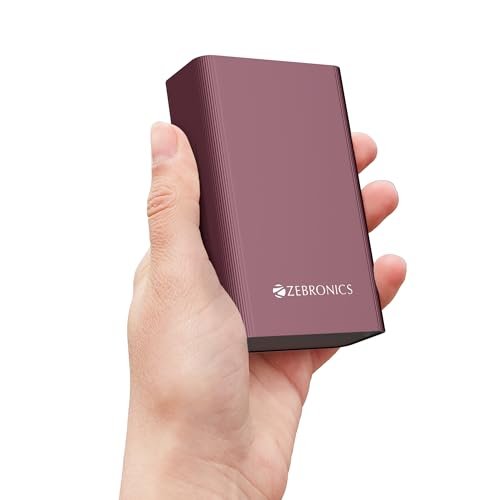 ZEBRONICS EnergiTank 20MR1, Metal Power Bank, 20000 mAh, 22.5W Super Fast Charging PD 3.0 (PPS), Dual Type C & USB Port, LED Indicator, for iPhone, Android, Tablets, Airpods (Raspberry)