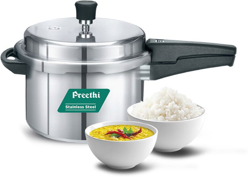 Preethi Neo 5L Stainless Steel Outerlid Pressure Cooker (PC 018) 5 L Outer Lid Induction Bottom Pressure Cooker(Stainless Steel)