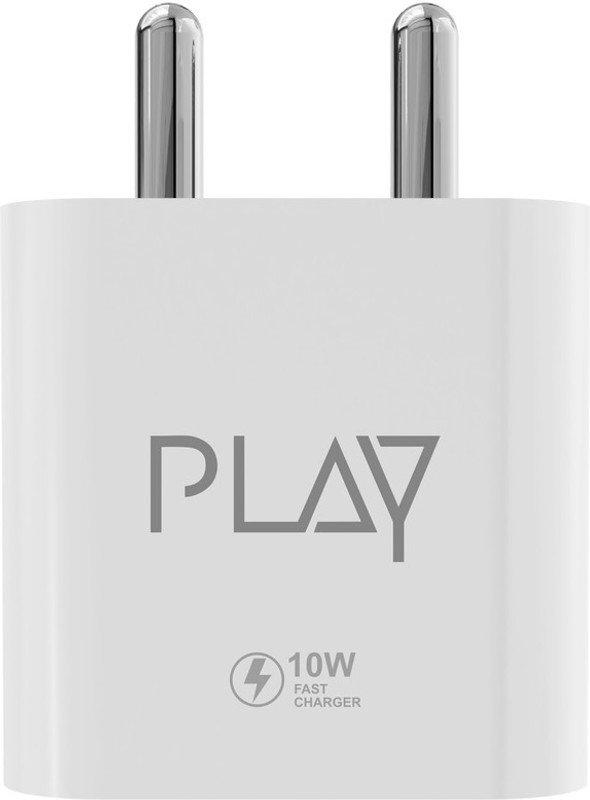 PLAY 10 W 2 A Wall Charger for Mobile with Detachable Cable(White)