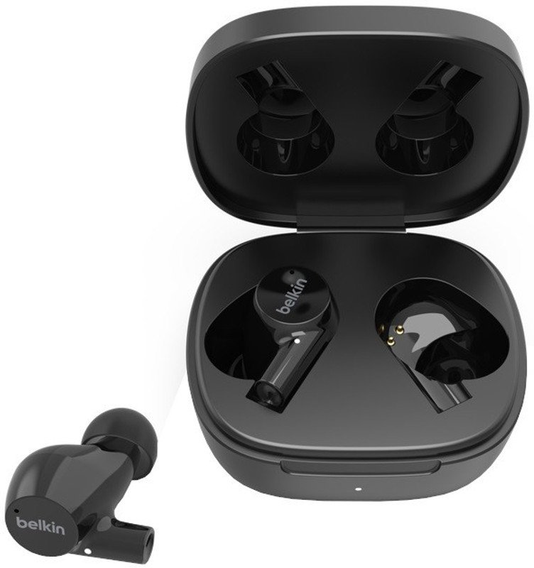 BELKIN TWS Earbuds IPX5,Up to 31 hrs. Playtime Wireless Charging Dual mic on Each Side Bluetooth(Black, True Wireless)