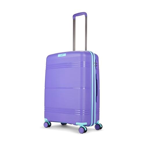 Skybags Paratrip Medium Size Hard Luggage (67 cm) | Polypropylene Luggage Trolley with 8 Spinner Wheels| Purple Oppulence | Unisex