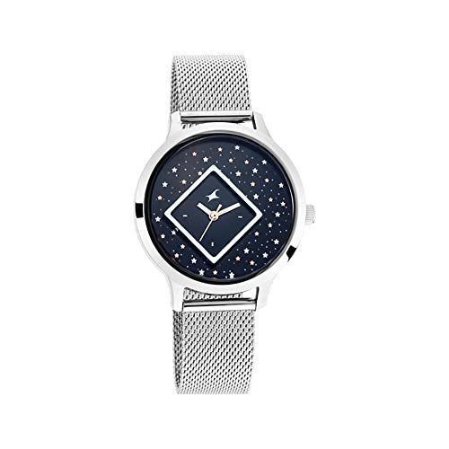 Fastrack Women Metal X Ananya Panday-Fit Out Analog Blue Dial Watch-Nn6210Sm03/Np6210Sm03, Band Color-Purple