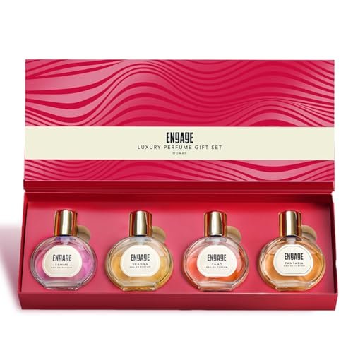Engage Gift Assorted Luxury Perfume Set for Women 100ml (25ml x 4) | 4 Unique EDP Fragrances | Long Lasting |Gift for Mom |Gift for Mother’s Day |Birthday Anniversary| No Paraben |Dermat-Tested