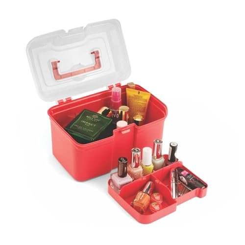 Signoraware Rectangular Box Big, Multi Purpose Box, Multi Utility Storage, (1 Pc, Red)