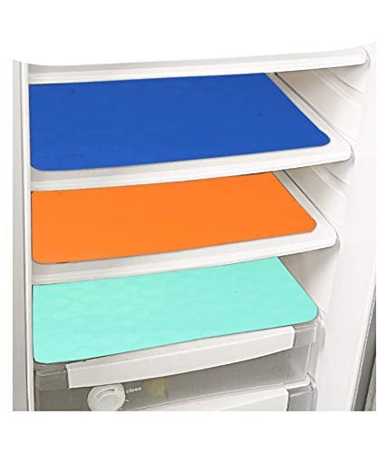 PrettyKrafts Waterproof Refrigerator Drawer Mats/Fridge Mats/Multipurpose Mats Set of 3 (Mix Color)