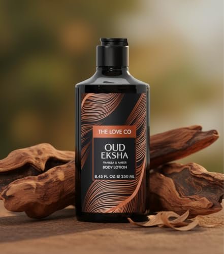 THE LOVE CO. Oud Eksha Body Lotion for Women 250ml | Floral Fragrance | Deep Moisturizing, Non-Sticky Formula | Luxury Body Care Gift