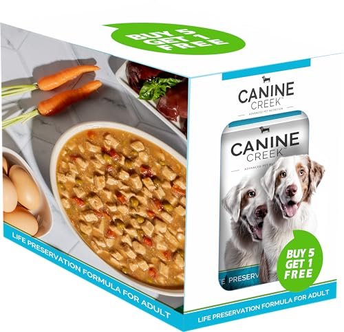 Canine Creek Adult Gravy 120g (5+1 Pieces) 720g | Chicken Flavour | Promotes Optimum Growth | Healthy Skin & Coat | Better Digestibility & Health