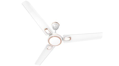 Polycab Superb Plus 1200mm Star Rated Ceiling Fan For Home | High Speed & Air Flow, 100% Copper | Saves up to 33% Electricity | 2 years warranty【Snow White】
