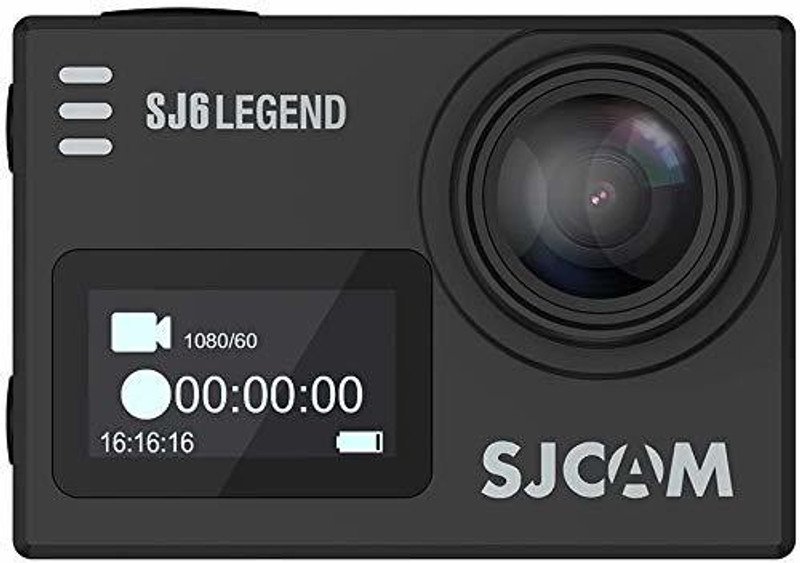 SJCAM SJ 6 Legend 16 MP 4K 24fps 2.0″ LCD Touch Screen Action Camera | Gyro Sensor | External Mic Support | Dual Screen Sports and Action Camera(Black, 16 MP)