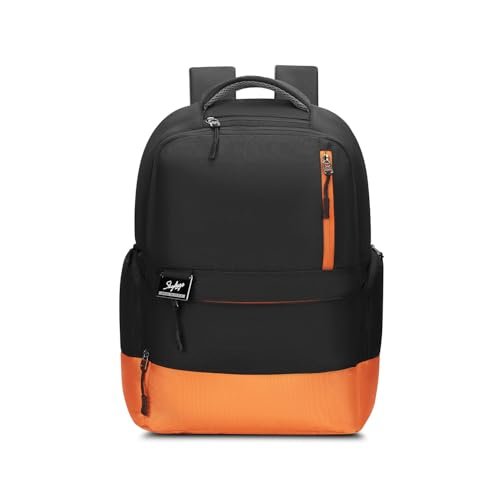 Skybags Nero 15 Inch Compatible Anti-Theft Laptop Backpack 20L | 3 Compartments with Side Bottle Pocket | Padded Backpanel | Trolley Sleeve | Office & Travel Backpack for Men & Women (Black)