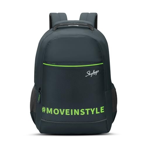 SKYBAGS Dune Backpack | 25 Litre | Premium Diamond pattern fabric | Upto 17 inch Laptop Portection | 02 Compartment | For Office and Casual Unisex Men Women Boys Girls | Grey