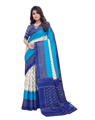 Yashika Women’s Printed Trendy Art Silk Saree with Blouse Material||Navy Blue Coloured Art Silk Saree||AZ-YS-P4-INSTA NAVY