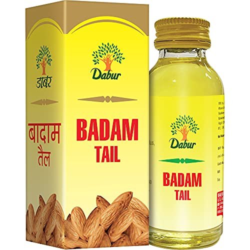 Dabur Badam Tail : Sweet Almond Oil | Rich in Vitamin -E for Healthy Skin , Hair and Body – 100ml