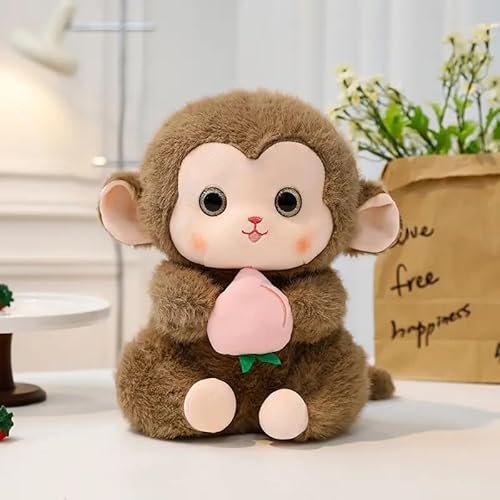 HUG ‘n’ FEEL SOFT TOYS Cute Monkey 25cm Soft Toy Plush Toy | Big Stuffed Animal | Ultra Soft, Huggable & Cuddly Gift for Kids, Girls, Boys | Perfect for Birthday, Valentine’s Day